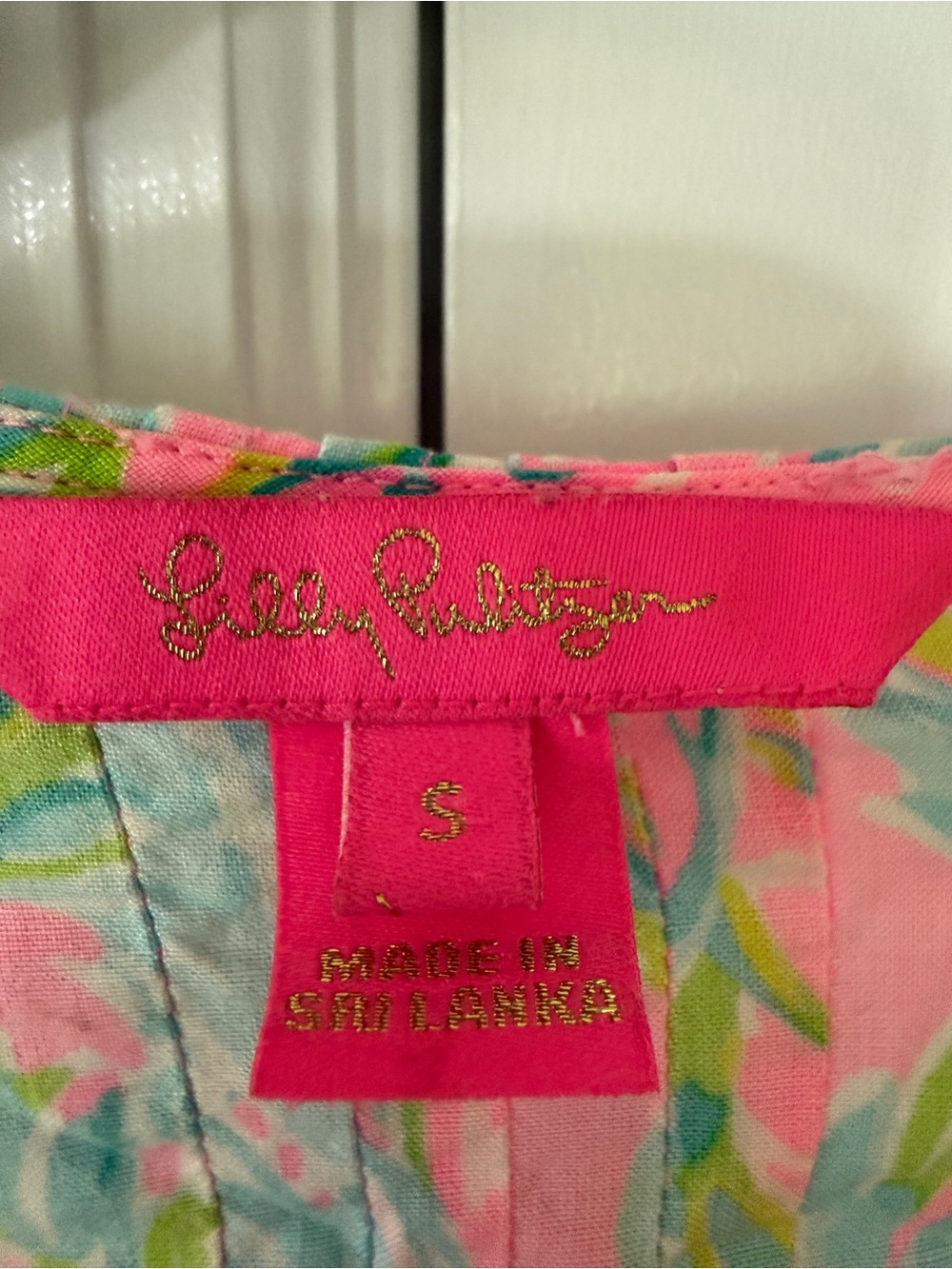 Lilly Pulitzer - Hollie Tunic Pink Multi Floral Dress with quarter sleeves - Picture 2 of 2